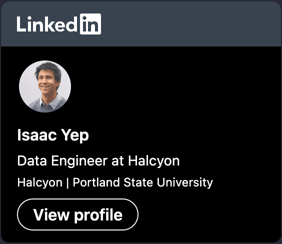 LinkedIn Profile Badge