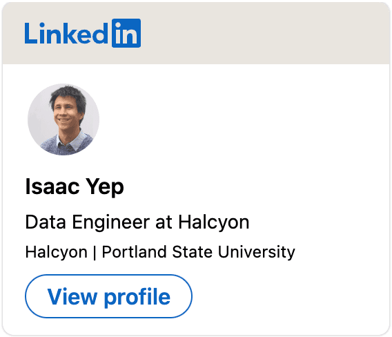 LinkedIn Profile Badge